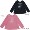 子供服 女の子 ダブルニットお花モチーフ付き＆ロゴTシャツ