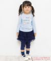 ベビー服 女の子 ベビーサイズチュールスカートつき7分丈レギンス ネイビー(06) モデル画像1