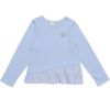 子供服 女の子 綿100％裾アシンメトリーTシャツ ブルー(61) 正面