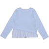 子供服 女の子 綿100％裾アシンメトリーTシャツ ブルー(61) 背面
