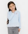 子供服 女の子 綿100％裾アシンメトリーTシャツ ブルー(61) モデル画像2