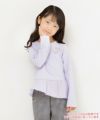 子供服 女の子 綿100％裾アシンメトリーTシャツ パープル(91) モデル画像1