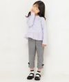 子供服 女の子 綿100％裾アシンメトリーTシャツ パープル(91) モデル画像2