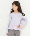 子供服 女の子 綿100％裾アシンメトリーTシャツ パープル(91) モデル画像3