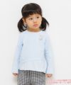 ベビー服 女の子 ベビーサイズ綿100％裾アシンメトリーTシャツ ブルー(61) モデル画像アップ