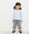 ベビー服 女の子 ベビーサイズ綿100％裾アシンメトリーTシャツ ブルー(61) モデル画像2