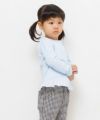 ベビー服 女の子 ベビーサイズ綿100％裾アシンメトリーTシャツ ブルー(61) モデル画像3