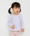 ベビー服 女の子 ベビーサイズ綿100％裾アシンメトリーTシャツ パープル(91) モデル画像1