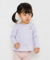 ベビー服 女の子 ベビーサイズ綿100％裾アシンメトリーTシャツ パープル(91) モデル画像2