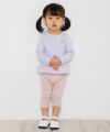 ベビー服 女の子 ベビーサイズ綿100％裾アシンメトリーTシャツ パープル(91) モデル画像4