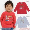 子供服 男の子 綿100％乗り物シリーズプリント電車Tシャツ