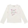 子供服 女の子 綿100％ロゴプリントTシャツ オフホワイト(11) 正面