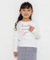 子供服 女の子 綿100％ロゴプリントTシャツ オフホワイト(11) モデル画像2