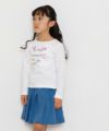 子供服 女の子 綿100％ロゴプリントTシャツ オフホワイト(11) モデル画像3