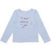 子供服 女の子 綿100％ロゴプリントTシャツ ブルー(61) 正面