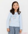 子供服 女の子 綿100％ロゴプリントTシャツ ブルー(61) モデル画像1