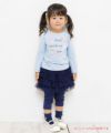 ベビー服 男の子 ベビーサイズ綿100％ロゴプリントTシャツ ブルー(61) モデル画像全身