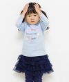 ベビー服 男の子 ベビーサイズ綿100％ロゴプリントTシャツ ブルー(61) モデル画像2