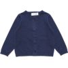 ベビー服 男の子 ベビーサイズ綿100％アイレット編みカーディガン ネイビー(06) 正面