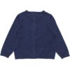 ベビー服 男の子 ベビーサイズ綿100％アイレット編みカーディガン ネイビー(06) 背面