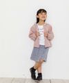 子供服 女の子 バックフリル＆ポケット付きノーカラージップアップジャケット ピンク(02) モデル画像4