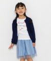 子供服 女の子 ドット柄チュール裏地付きスカート ブルー(61) モデル画像3