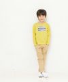 子供服 男の子 綿100％乗り物シリーズ電車プリントTシャツ イエロー(04) モデル画像4