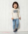 ベビー服 男の子 ベビーサイズ綿100％乗り物シリーズ電車プリントTシャツ アイボリー(12) モデル画像全身