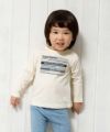 ベビー服 男の子 ベビーサイズ綿100％乗り物シリーズ電車プリントTシャツ アイボリー(12) モデル画像4