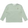 子供服 男の子 綿100％動物シリーズ恐竜刺繍付きゆったりTシャツ グリーン(08) 正面