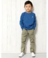 子供服 男の子 綿100％動物シリーズ恐竜刺繍付きゆったりTシャツ ブルー(61) モデル画像3