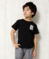 子供服 男の子 綿100％ロゴ＆ポケットマンモチーフ付きTシャツ ブラック(00) モデル画像2