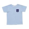 子供服 男の子 綿100％ロゴ＆ポケットマンモチーフ付きTシャツ ブルー(61) 正面