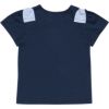 子供服 女の子 綿100％ロゴ＆肩リボンつきTシャツ ネイビー(06) 背面