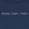 子供服 女の子 綿100％ロゴ＆肩リボンつきTシャツ ネイビー(06) デザインポイント1