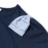 子供服 女の子 綿100％ロゴ＆肩リボンつきTシャツ ネイビー(06) デザインポイント2
