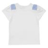 子供服 女の子 綿100％ロゴ＆肩リボンつきTシャツ オフホワイト(11) 背面