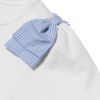 子供服 女の子 綿100％ロゴ＆肩リボンつきTシャツ オフホワイト(11) デザインポイント2