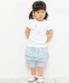 ベビー服 女の子 花柄フリルスカートつき5分丈レギンススカッツ ブルー(61) モデル画像4