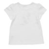 子供服 女の子 綿100％お花モチーフ付き＆ロゴTシャツ オフホワイト(11) 背面
