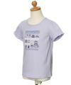 子供服 女の子 綿100％お洋服屋さん刺繍Tシャツ パープル(91) トルソー斜め