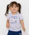 ベビー服 女の子 綿100％お洋服屋さん刺繍Tシャツ パープル(91) モデル画像1