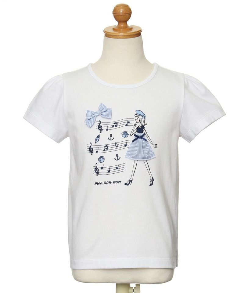 綿100％アクセサリー小物プリントTシャツ