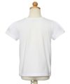 子供服 女の子 綿100％リボン付き音符＆女の子モチーフTシャツ オフホワイト(11) トルソー背面