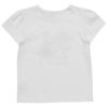 子供服 女の子 綿100％リボン付き音符＆女の子モチーフTシャツ オフホワイト(11) 背面