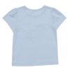 子供服 女の子 綿100％リボン付き音符＆女の子モチーフTシャツ ブルー(61) 背面