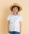 子供服 女の子 綿100％音符＆リボンモチーフTシャツ オフホワイト(11) 