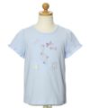 子供服 女の子 綿100％音符＆リボンモチーフTシャツ ブルー(61) トルソー正面