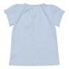 ベビー服 女の子 ベビーサイズ綿100％音符＆リボンモチーフ付きTシャツ ブルー(61) 背面