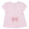 子供服 女の子 綿100％バックリボン付きお花プリントTシャツ ピンク(02) 背面